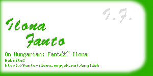 ilona fanto business card